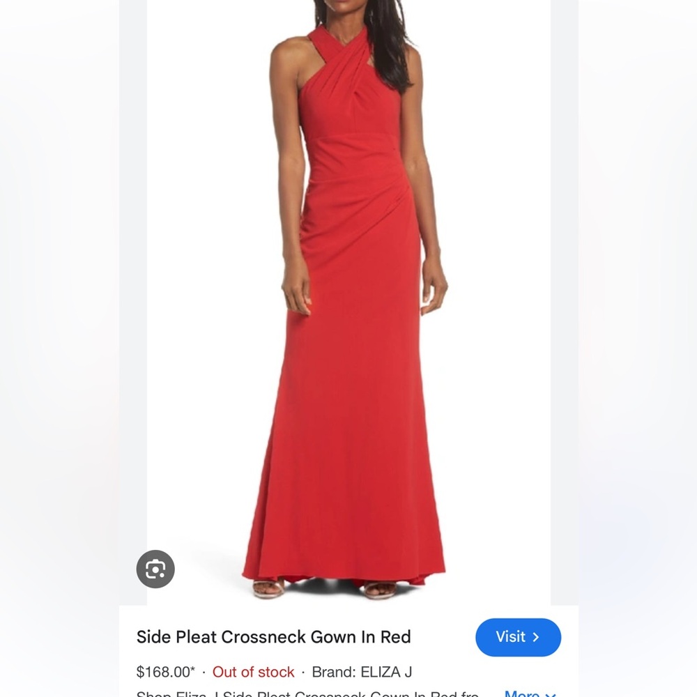 Eliza J Red Crossneck Gown
